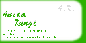 anita kungl business card